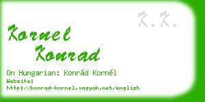 kornel konrad business card